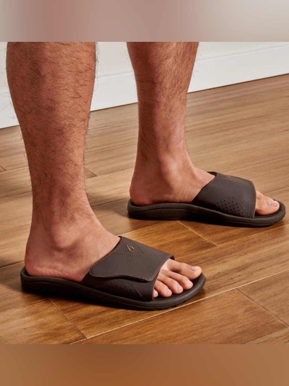 OluKai Nalu Slide Men's Brown Comfort
Non-Marking Slip-On Sandals US 10